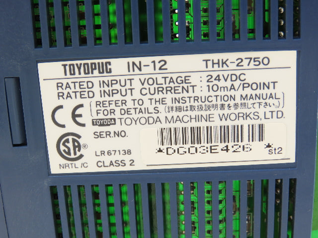 Toyoda Machine Works Toyopuc PLC Chassis Rack CPU Processor I/O Module *Read