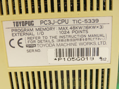 Toyoda Machine Works Toyopuc PLC Chassis Rack CPU Processor I/O Module *Read