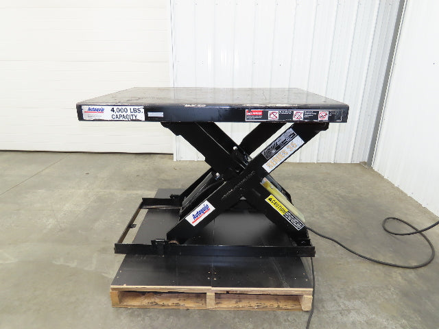 Autoquip 36S40 Hydraulic Scissor Lift Table 4000lb 36" Travel 36x48" Top 1Ph