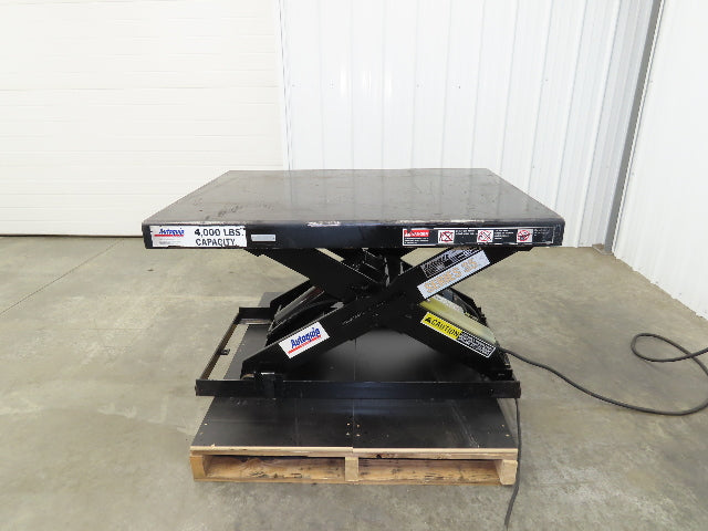 Autoquip 36S40 Hydraulic Scissor Lift Table 4000lb 36" Travel 36x48" Top 1Ph
