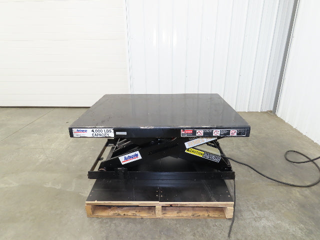 Autoquip 36S40 Hydraulic Scissor Lift Table 4000lb 36" Travel 36x48" Top 1Ph