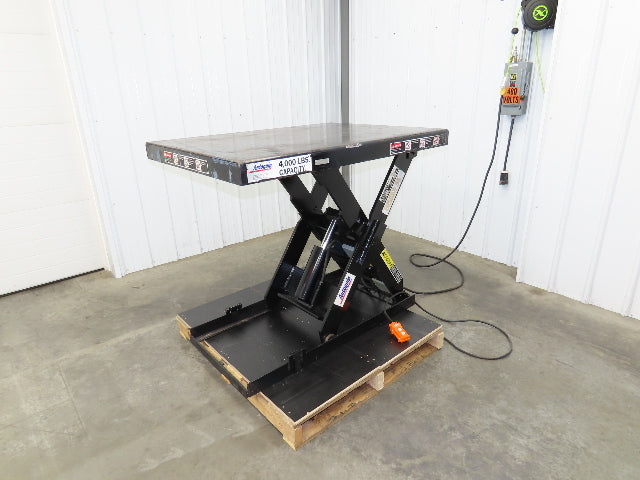 Autoquip 36S40 Hydraulic Scissor Lift Table 4000lb 36" Travel 36x48" Top 1Ph