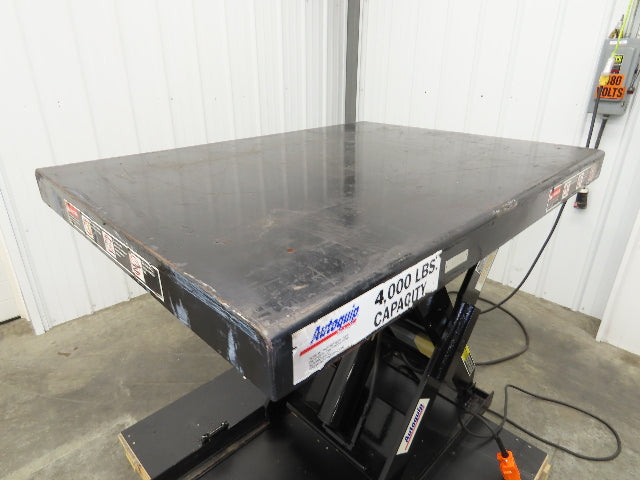 Autoquip 36S40 Hydraulic Scissor Lift Table 4000lb 36" Travel 36x48" Top 1Ph