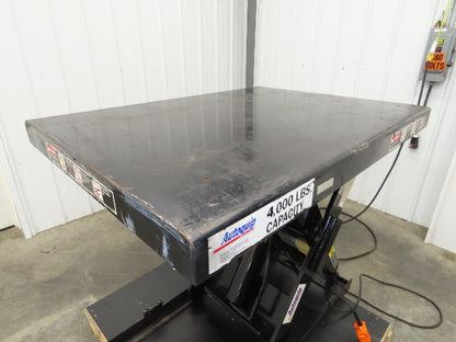 Autoquip 36S40 Hydraulic Scissor Lift Table 4000lb 36" Travel 36x48" Top 1Ph