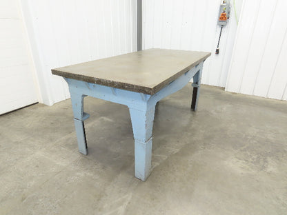 Vintage Precision Steel Welding Layout Table 72x36" Cast Iron 1-11/16" Thick Top