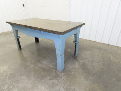 Vintage Precision Steel Welding Layout Table 72x36" Cast Iron 1-11/16" Thick Top