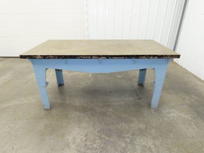 Vintage Precision Steel Welding Layout Table 72x36" Cast Iron 1-11/16" Thick Top