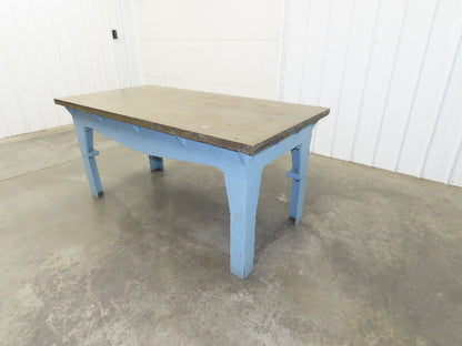 Vintage Precision Steel Welding Layout Table 72x36" Cast Iron 1-11/16" Thick Top
