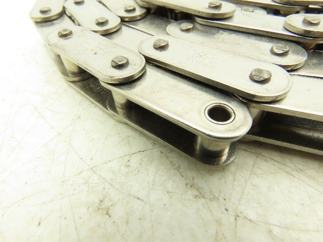 Tsubaki 2040SS Stainless Roller Chain 1" Pitch 10'L Single Strand  Lot of 2