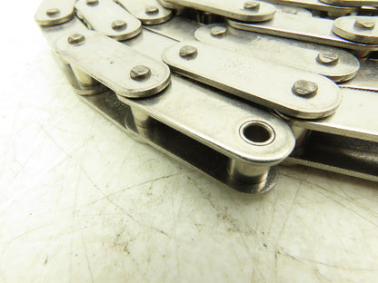 Tsubaki 2040SS Stainless Roller Chain 1" Pitch 10'L Single Strand  Lot of 2