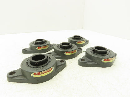 SealMaster SFT-19 Flange Bearing 1 3/16" Bore 2 Bolt Mount 2-13 Insert Lot Of 5