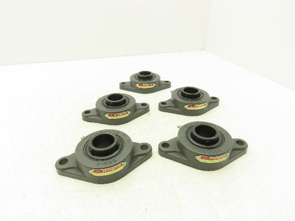 SealMaster SFT-19 Flange Bearing 1 3/16" Bore 2 Bolt Mount 2-13 Insert Lot Of 5