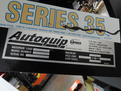 Autoquip 36S25 Hydraulic Scissor Lift Table 2500lb 36" Travel 48x48" Top 1Ph