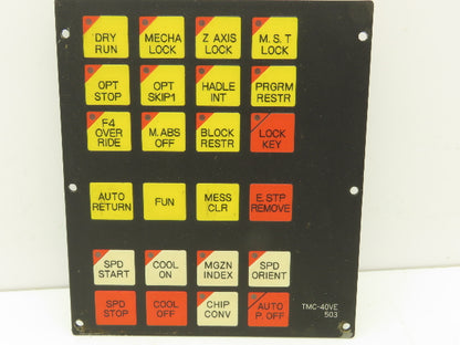 Omron TMC-40VE 503 HMI Operator Axis Control Panel Push Button B2F-24Z4L-503B