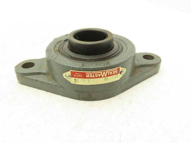 SealMaster SF-19 Flange Bearing 1 3/16" Bore 2 Bolt Mount 2-13 Bearing Insert