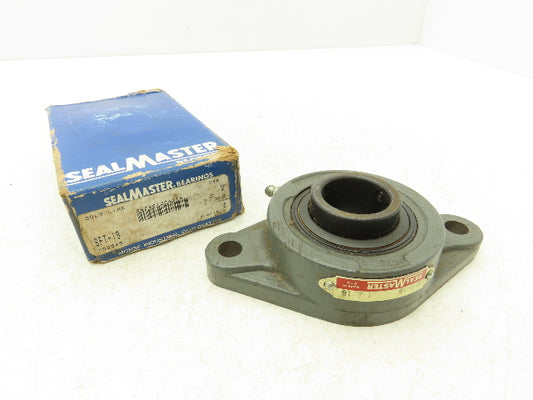 SealMaster SF-19 Flange Bearing 1 3/16" Bore 2 Bolt Mount 2-13 Bearing Insert