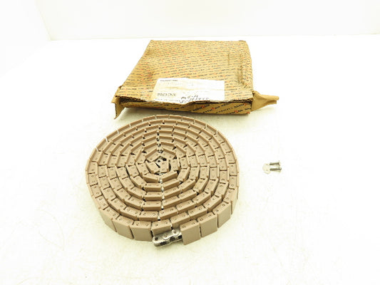 Rexnord LF845SSK1.375 Straight TableTop Plate Conveyor Chain 1-3/8"x 10' Tan