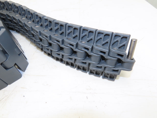System Plast LFG 2250M-K330FT TableTop Conveyor Chain 3.3"x 10'L Side-Flex Gray
