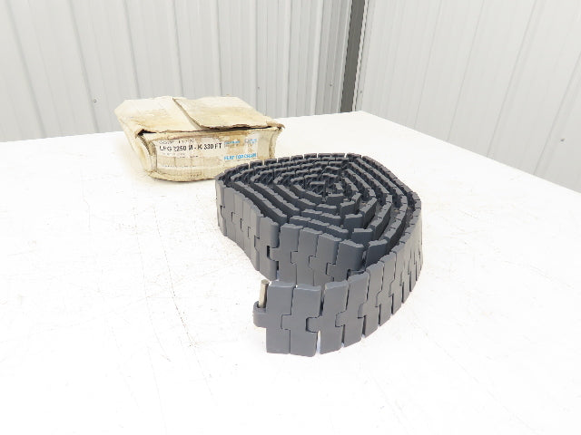 System Plast LFG 2250M-K330FT TableTop Conveyor Chain 3.3"x 10'L Side-Flex Gray