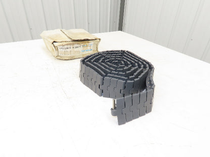 System Plast LFG 2250M-K330FT TableTop Conveyor Chain 3.3"x 10'L Side-Flex Gray