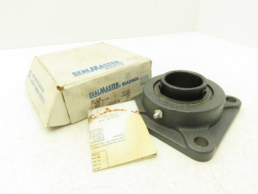 SealMaster SF-32R Flange Ball Bearing 2" Bore W/Bearing Insert 1-2 4 Bolt Mount
