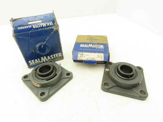 SealMaster SF-19 Flange Mount Ball Bearing 1 3/16" Bore Insert 2-13 Lot Of 2