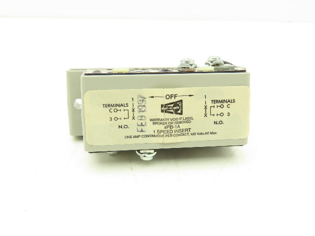 Duct-O-Wire PB-1A Single Speed Two Button Insert 125VAC 1A Per Contact NO