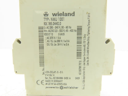 Wieland NMU 1001 Time Delay Relay 230VAC R3.185.0440.0