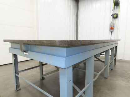 Vintage Precision Steel Welding Layout Table 109x48" Cast Iron 1-1/2" Thick Top