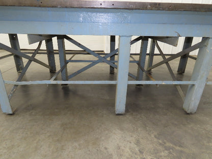 Vintage Precision Steel Welding Layout Table 109x48" Cast Iron 1-1/2" Thick Top