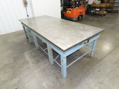 Vintage Precision Steel Welding Layout Table 109x48" Cast Iron 1-1/2" Thick Top