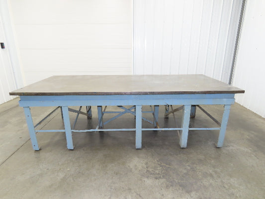 Vintage Precision Steel Welding Layout Table 109x48" Cast Iron 1-1/2" Thick Top
