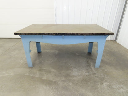 Vintage Precision Steel Welding Layout Table 72x36" Cast Iron 1-11/16" Thick Top