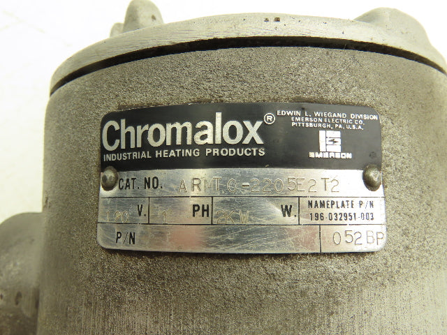 Chromalox ARMT0-2205E2T2 Immersion Heater Element 2kw 120V 1PH 2"NPT 19"L