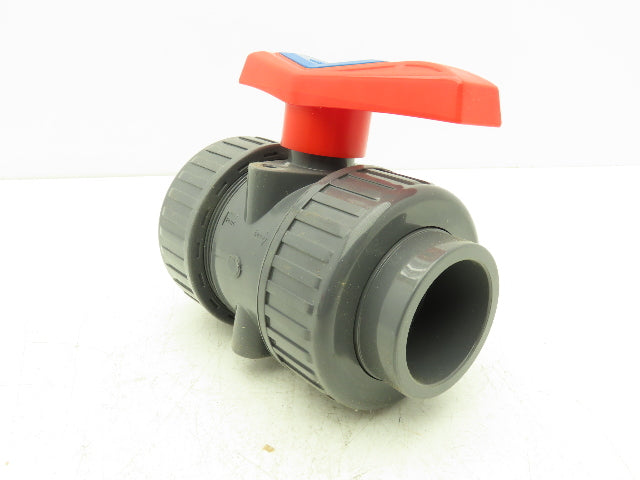 Simtech VBXV208  2" PVC Ball Valve Socket/Threaded Fittings True Union  Lot of 3