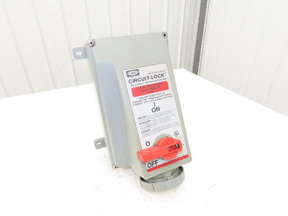 Hubbell HBL460MI7W Circuit-Lock Pin & Sleeve Female Interlock Plug 60A 480V 30HP