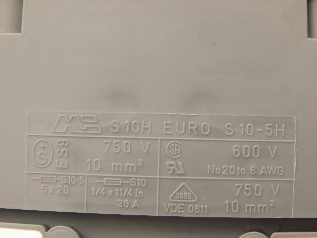 Automation Direct DN-F6 DINnectors Fuse Terminal Block 6AWG 8A 600V Box of 25