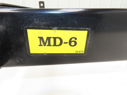 Roach MD-6  42"W Conveyor Leg Floor Support Adj Height 24-5/8" to 29-5/8" Black