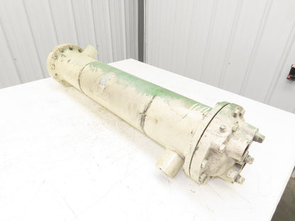 Taisei Kogyo FSF Oiler Cooler Shell & Tube Heat Exchanger 4-Pass 850mm x 160mm