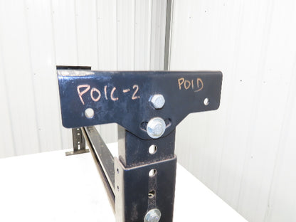 TGW 43"W Conveyor Leg Floor Support 40"BF Adj Height 21.5" to 34" Black