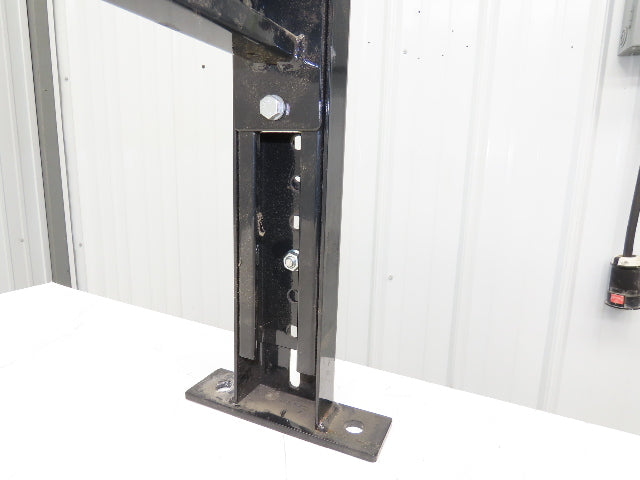 TGW 43"W Conveyor Leg Floor Support 40"BF Adj Height 21.5" to 34" Black