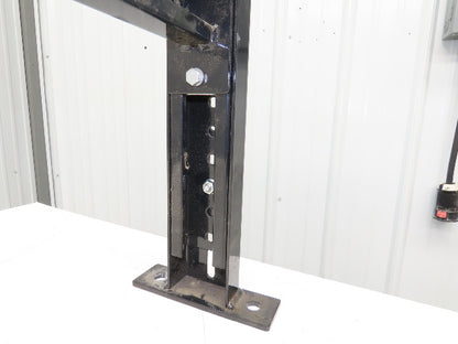 TGW 43"W Conveyor Leg Floor Support 40"BF Adj Height 21.5" to 34" Black