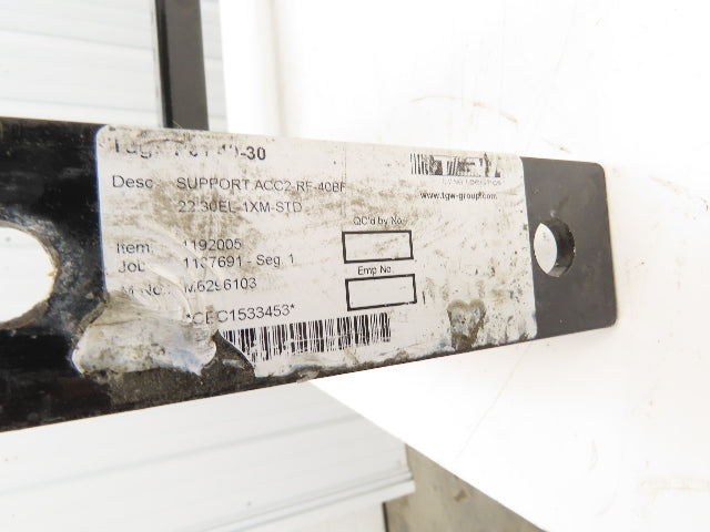 TGW 43"W Conveyor Leg Floor Support 40"BF Adj Height 21.5" to 34" Black