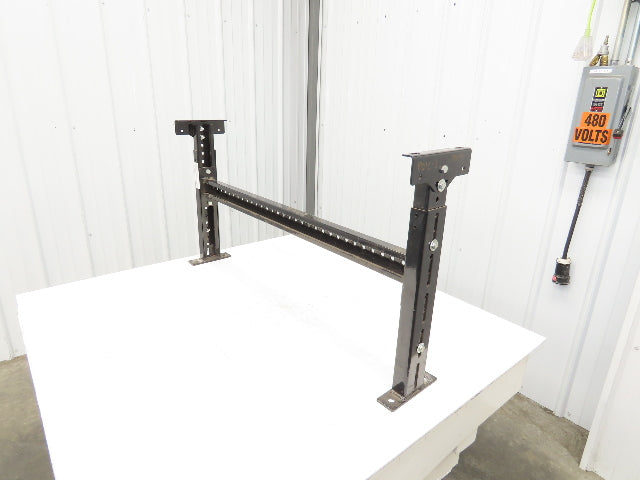 TGW 43"W Conveyor Leg Floor Support 40"BF Adj Height 21.5" to 34" Black