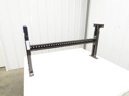 TGW 43"W Conveyor Leg Floor Support 40"BF Adj Height 21.5" to 34" Black