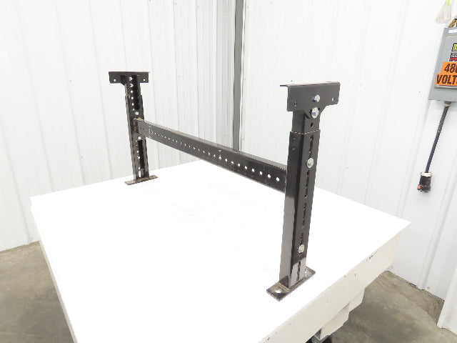 TGW 43"W Conveyor Leg Floor Support 40"BF Adj Height 21.5" to 34" Black