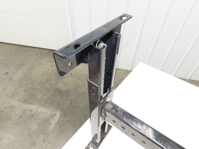 TGW 43"W Conveyor Leg Floor Support 40"BF Adj Height 21.5" to 34" Black
