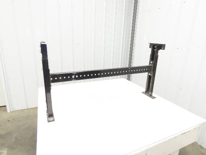 TGW 43"W Conveyor Leg Floor Support 40"BF Adj Height 21.5" to 34" Black