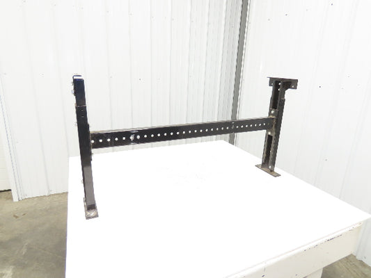 TGW 43"W Conveyor Leg Floor Support 40"BF Adj Height 21.5" to 34" Black