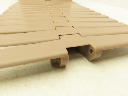 Rexnord LF882TAB12  12" TableTop Conveyor Chain Side-Flex 6' 4"L Tan